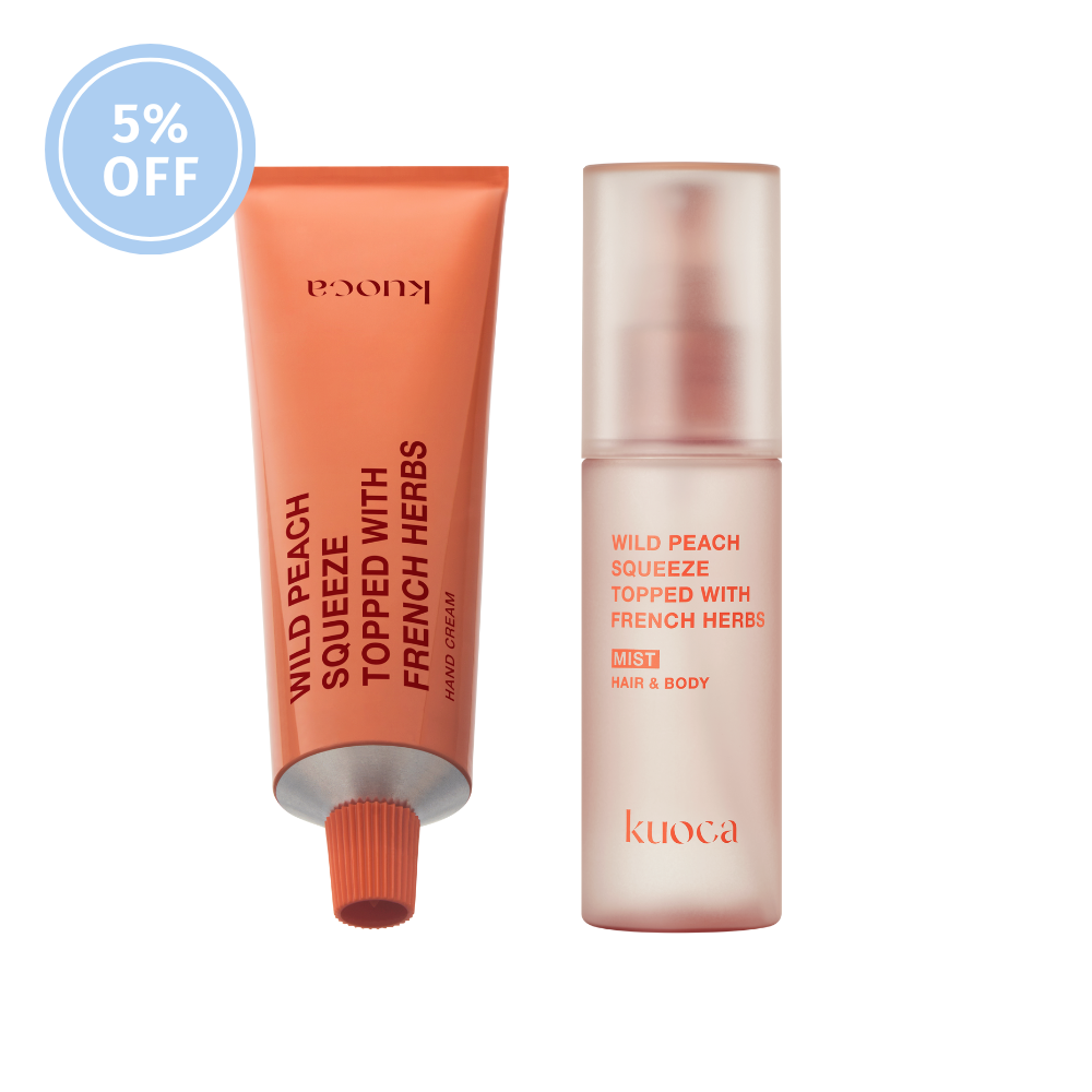 WILD PEACH FRAGRANCE MIST_HAND CREAM SET – kuoca(クオカ) 日本公式 WILD PEACH FRAGRANCE MIST_HAND CREAM SET – kuoca(クオカ) 日本公式